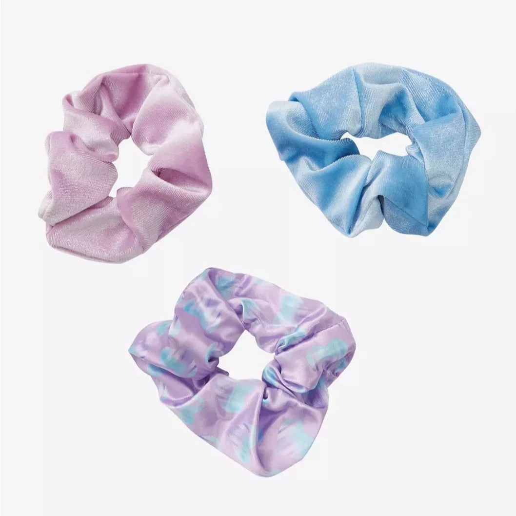 Sweet Pastel Heart Scrunchie Set