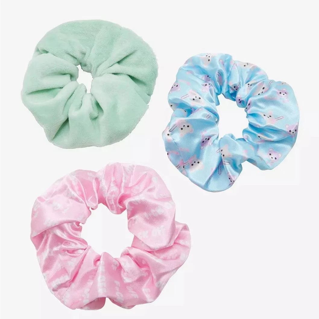 Not Interested Bears Pastel Scrunchie Set