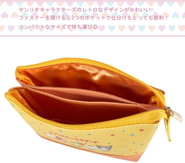 Sanrio Retro Room Series, Double Zipper Cosmetic Pouch