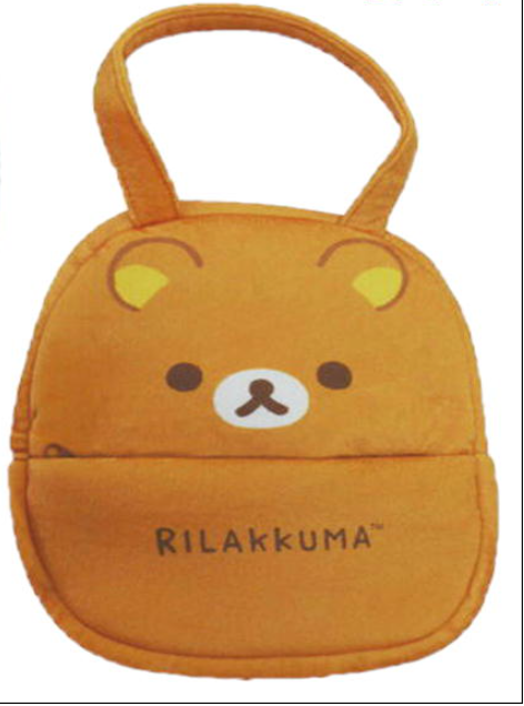 San-x Rilakkuma Face Print Plush Mini Tote