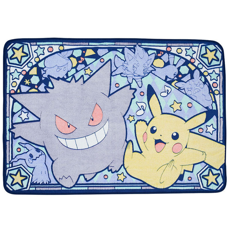 Pokemon Gengar and Pikachu, Night Party, Fluffy Fleece Blanket