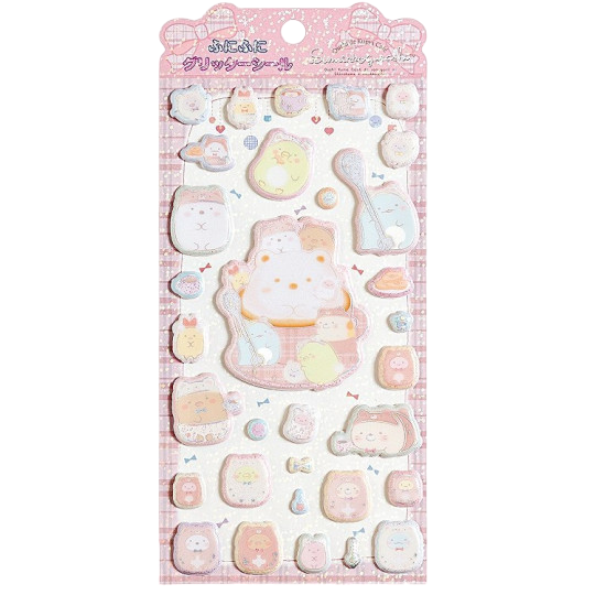 San-x Sumikko Gurashi, FuniFuni Holographic Sticker Sheet, Bear Cafe at Home