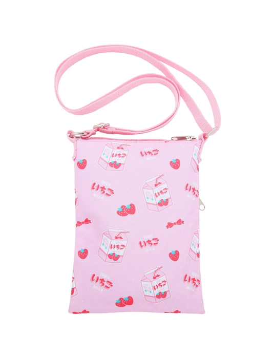 Bioworld, Strawberry Milk, Kawaii Passport Crossbody Bag