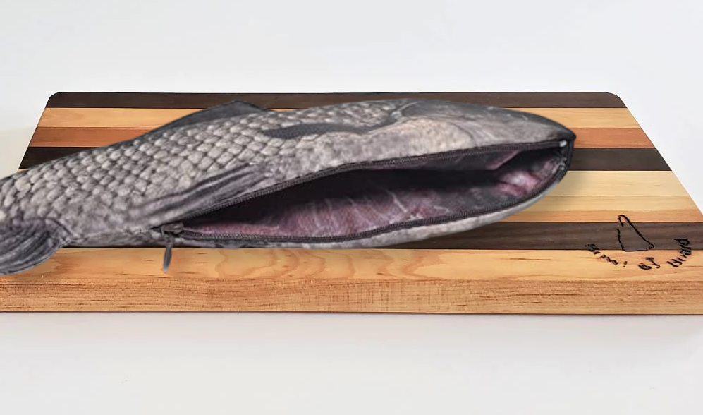 Lifelike Carp, Fish Shaped Pencil Pouch