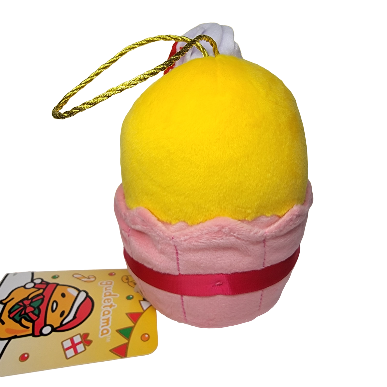 Sanrio Gudetama Christmas Ornament Plush, Cupcake