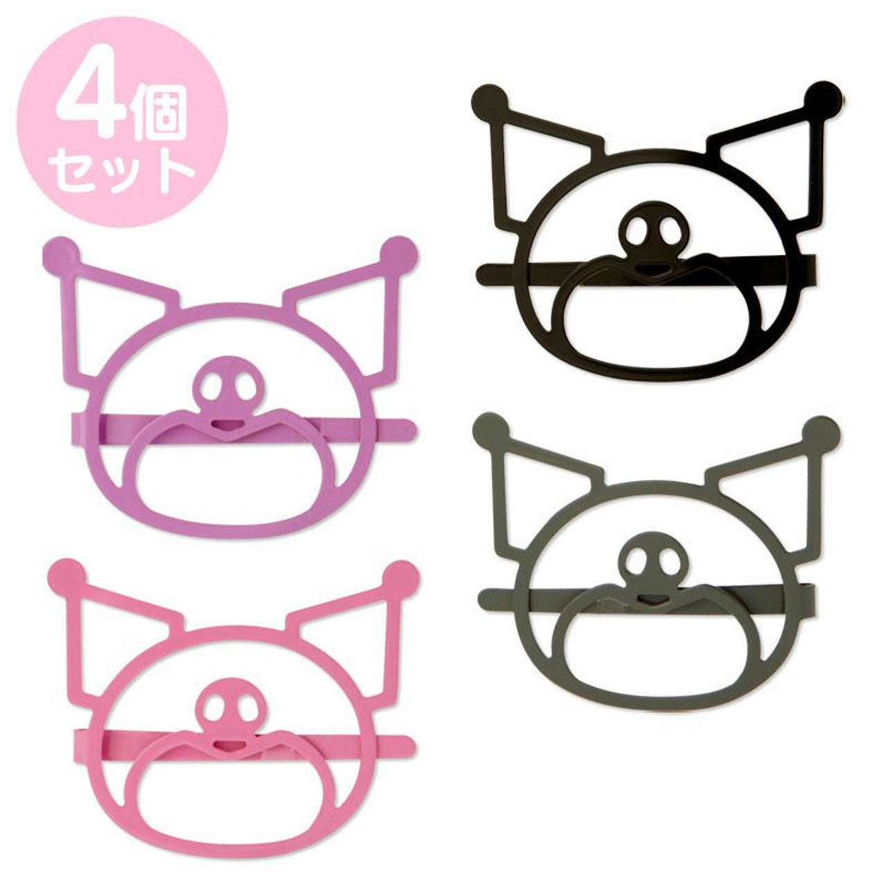 Sanrio Kuromi, Colorful Face Shaped Hair Clips Set