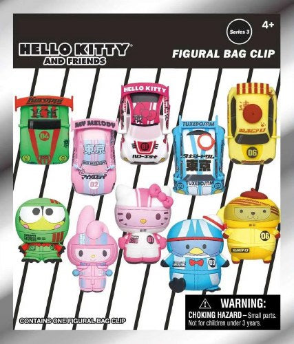 hello kitty kawaii machine figural backpack Hello Kitty & Friends Series 3 3D Foam Bag Clip Blind Bag