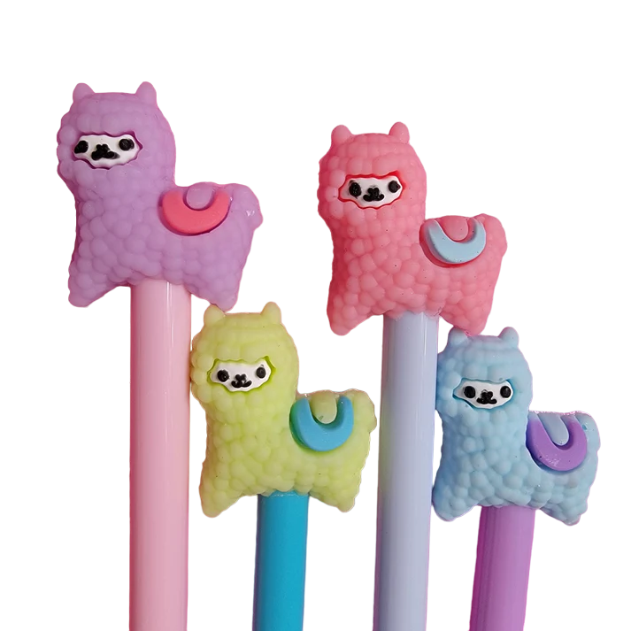 Quirky Pastel Llama Fine Tip Gel Pen