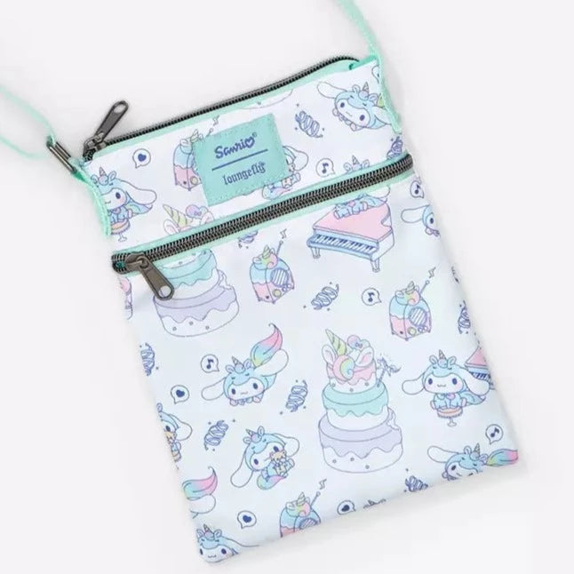 Loungefly x Sanrio, Cinnamoroll Unicorn Party Passport Crossbody Bag