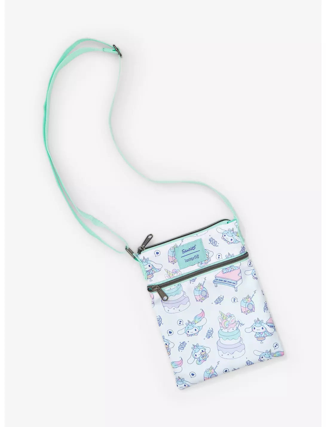 Loungefly x Sanrio, Cinnamoroll Unicorn Party Passport Crossbody Bag