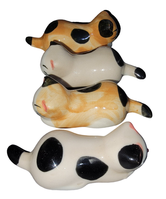 Japanese Import, Ceramic Calico Cat Chopstick Rests, Assorted Styles