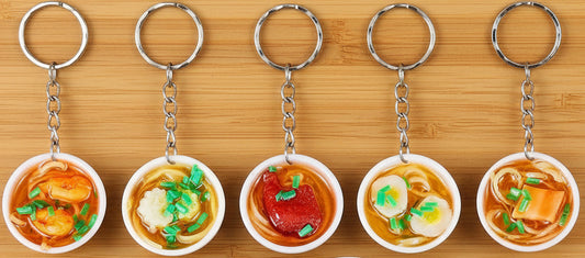 Miniature Bowl of Noodles Keychain