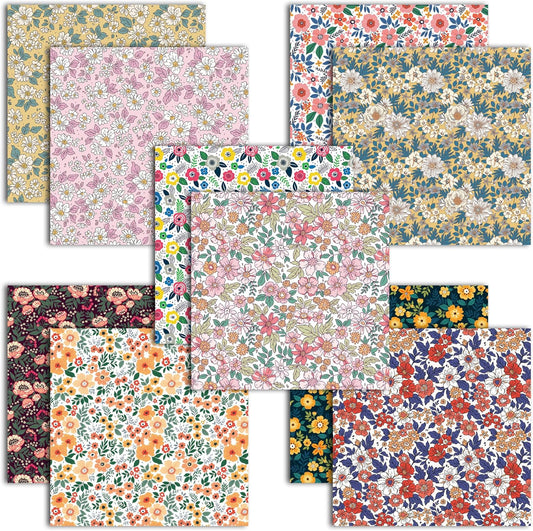 Chiyo Origami Paper Pack, Double-Sided, Floral Design