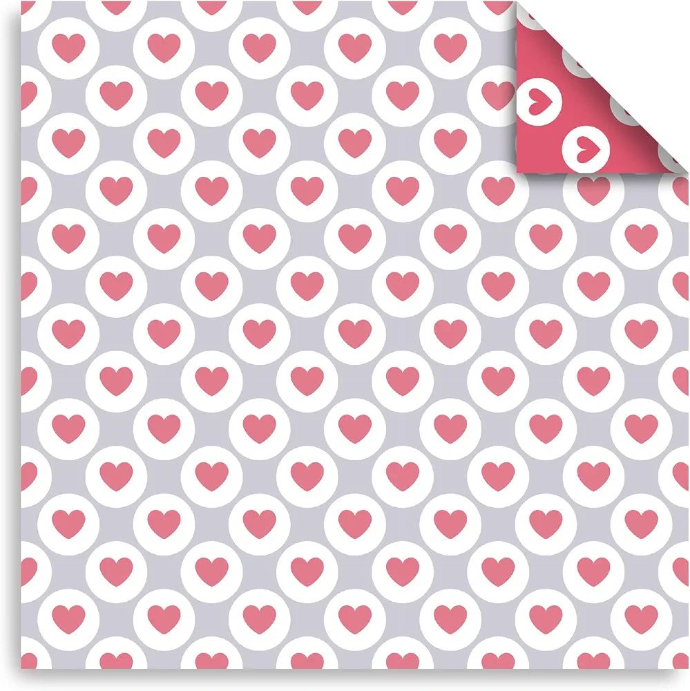 Chiyo Origami Paper Pack, Double-Sided, Hearts Design