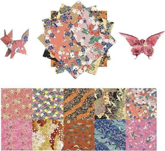 Chiyo Origami Paper Pack, Double-Sided, Traditional Design