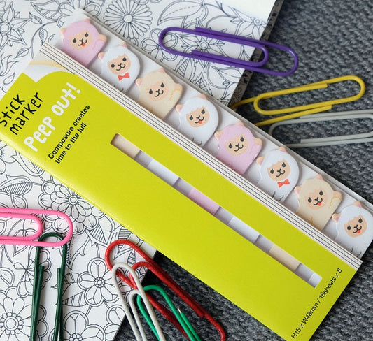 Mind Wave, Kawaii Peep Out Sheep Page Markers