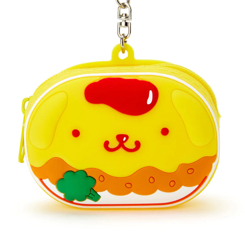 Sanrio Oomori Series, Pompompurin, Omelet Rice (omurice) Keychain pouch