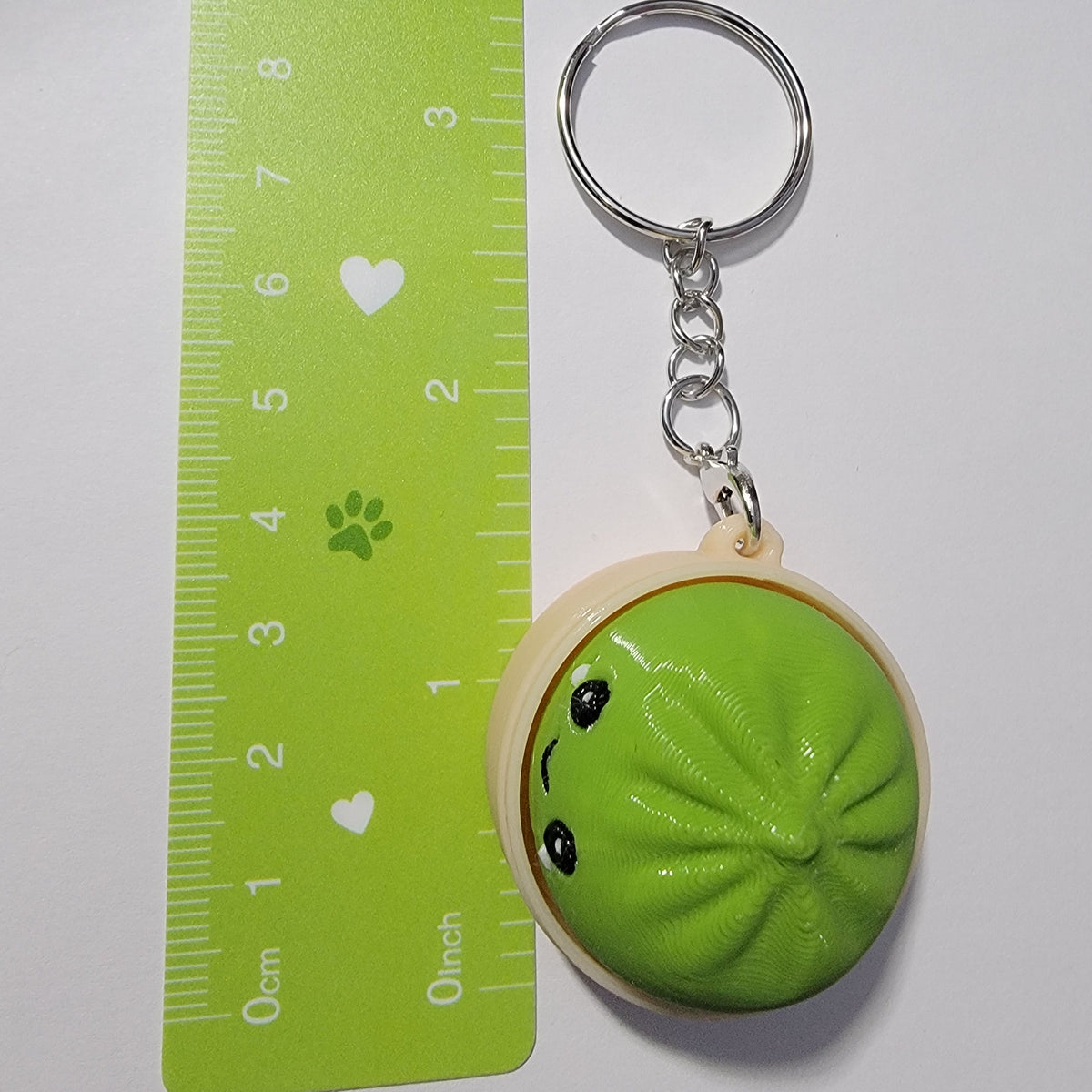 Happy Clicky Fidget Bao Bun Keychain, 3D Printed