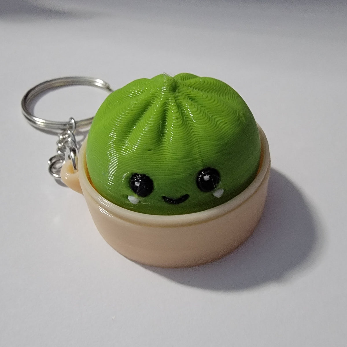 Happy Clicky Fidget Bao Bun Keychain, 3D Printed