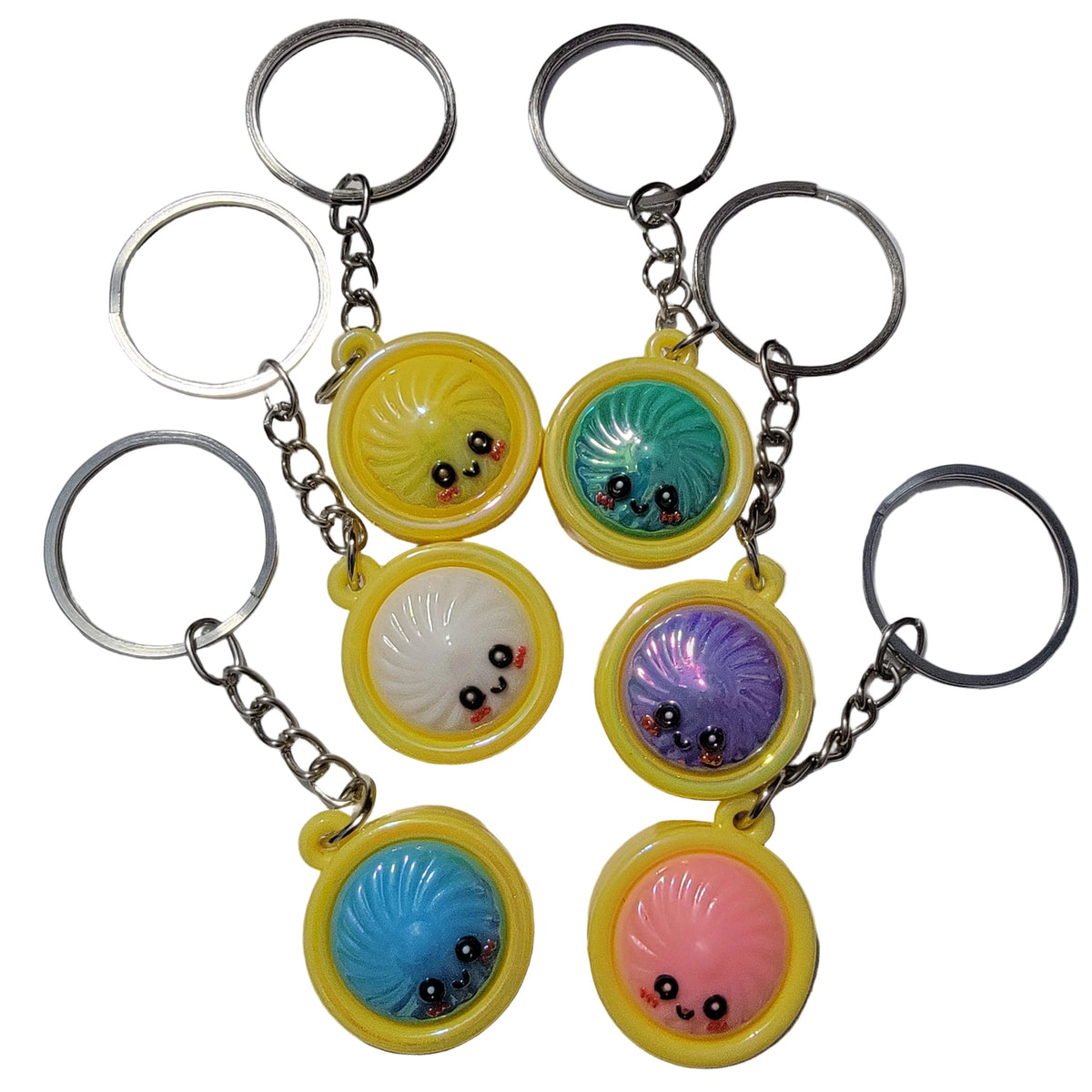 Happy Iridescent Mini Bao Bun Keychain