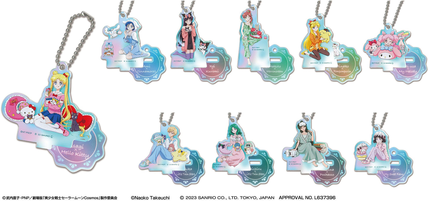 Sailor Moon Series x Sanrio Characters, Mini Acrylic Stand Keychain, Opened Blind Bag