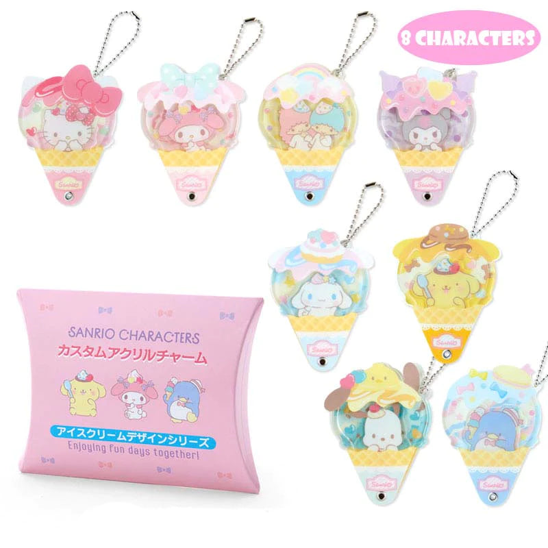 Sanrio Characters, Ice Cream, Acrylic Keychain, Opened Blind Box