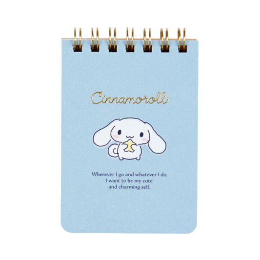 Sanrio Cinnamoroll Small Spiral Memo Pad, Smokey
