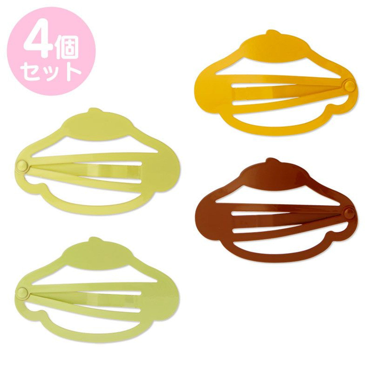 Sanrio Pompompurin, Colorful Face Shaped Hair Clips Set