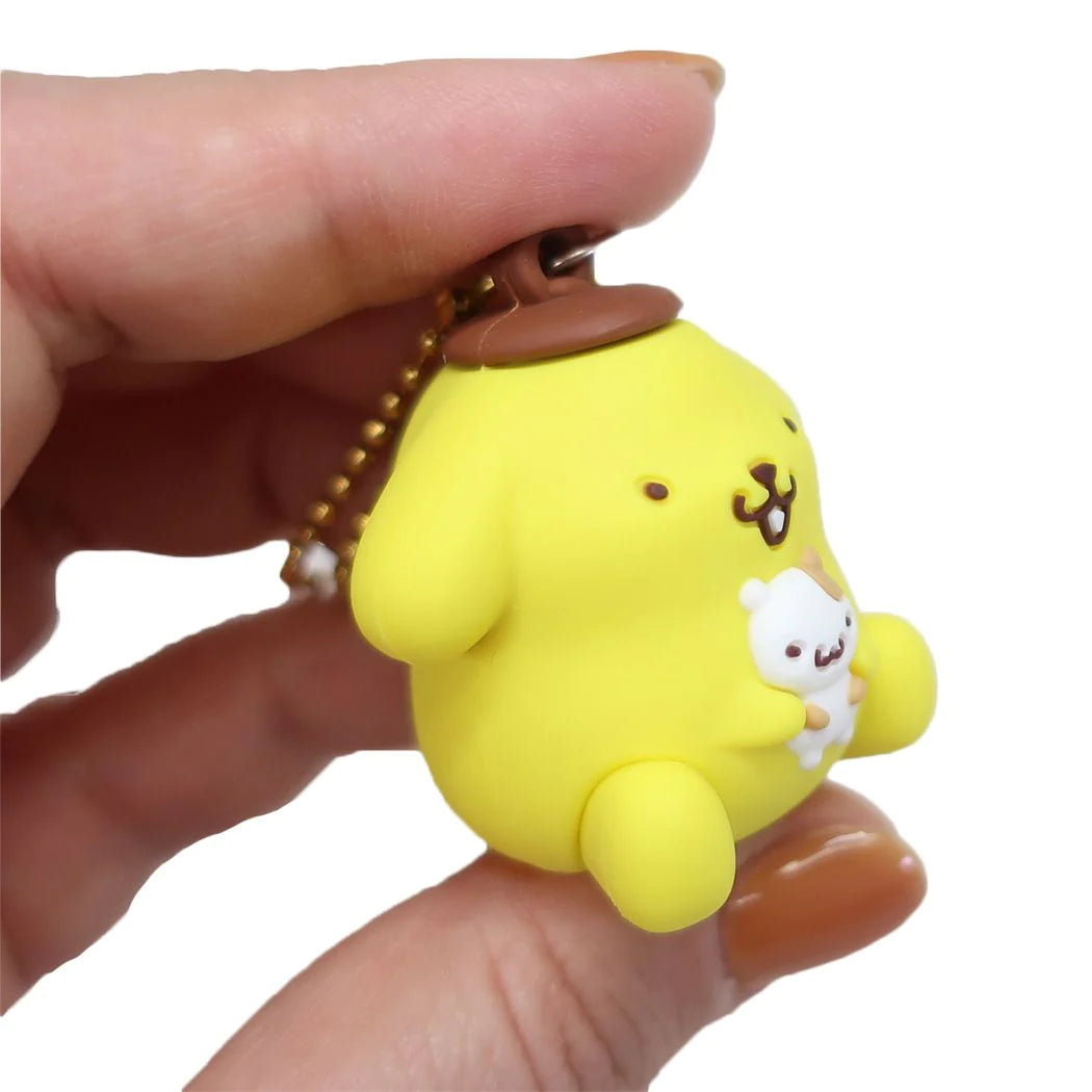 Sanrio Pompompurin and Muffin PVC Mascot Keychain