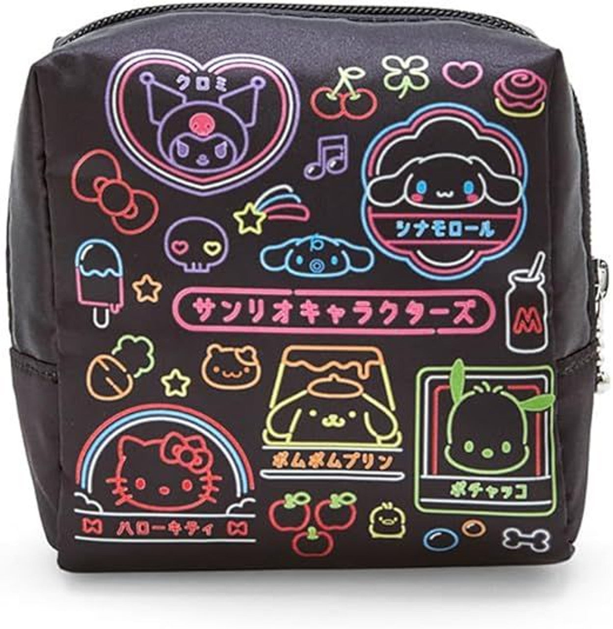 Sanrio Characters 'Vivid Neon' Square Zipper Pouch