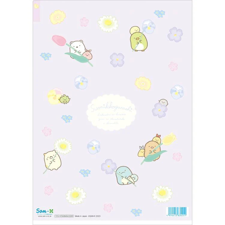 San-x Sumikko Gurashi, Fairy Flower Garden, A4 Tabbed Index File Folder