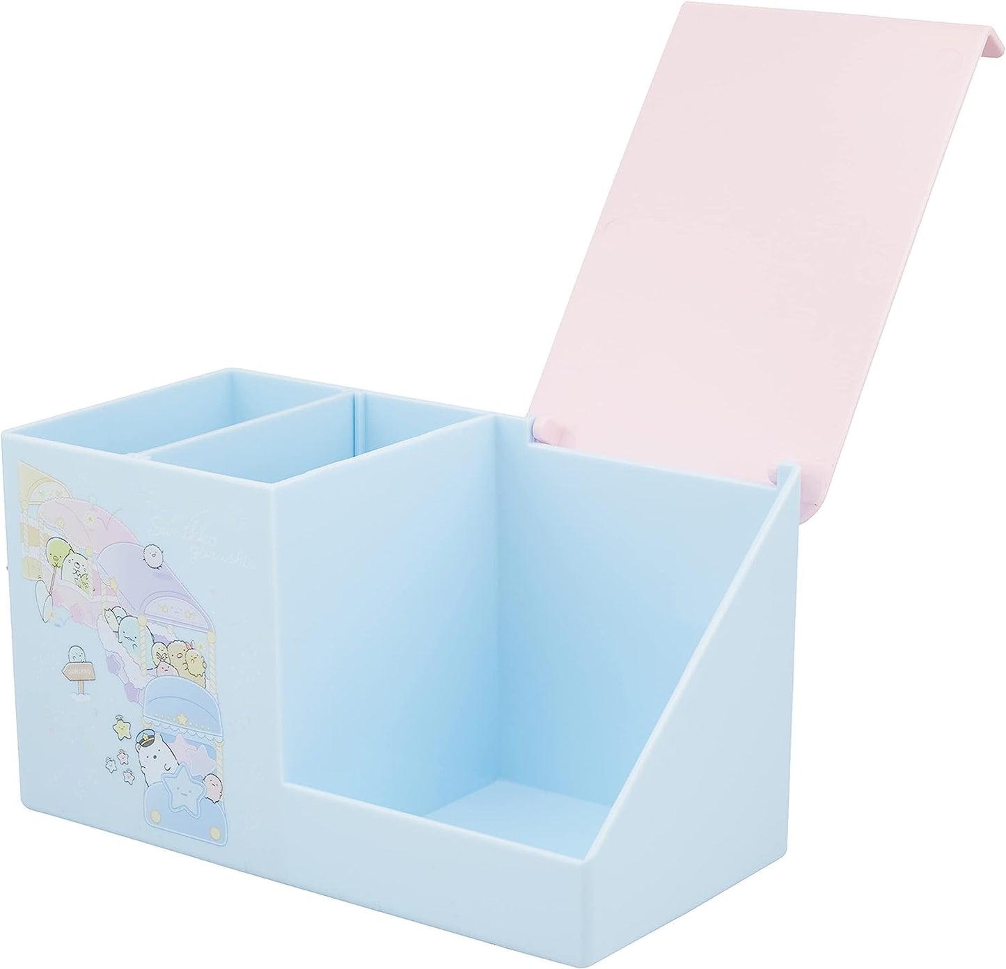 San-x Sumikko Gurashi, Starry Sky Walk Multi-Function Desk Organizer, Light Blue