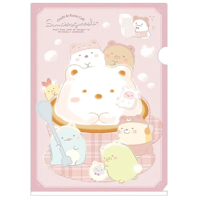 San-X Sumikko Gurashi A4 File Folder, Bear Cafe At Home