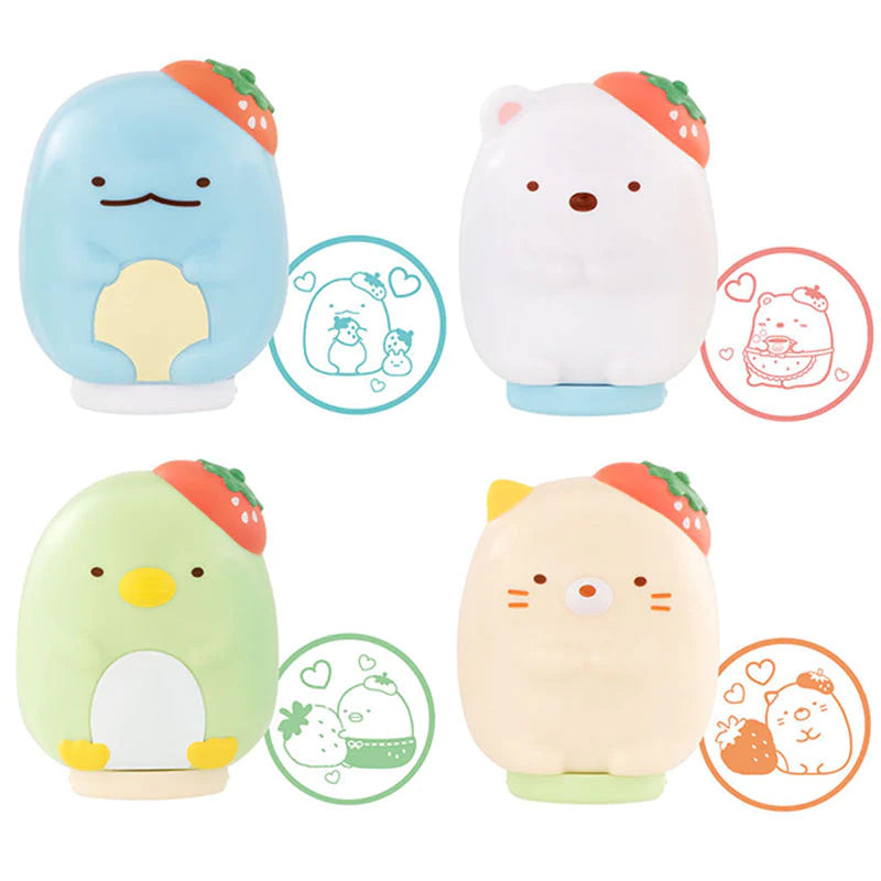 San-x Sumikko Gurashi, Capchara Stamp Collection, Strawberry