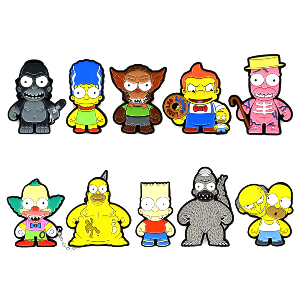 Kidrobot x The Simpsons,Treehouse of Horror Enamel Pins, Opened Blind Box