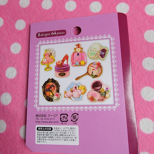 Q-lia, Book Latte Fancy Beauty Sticker Sack, Antique Style