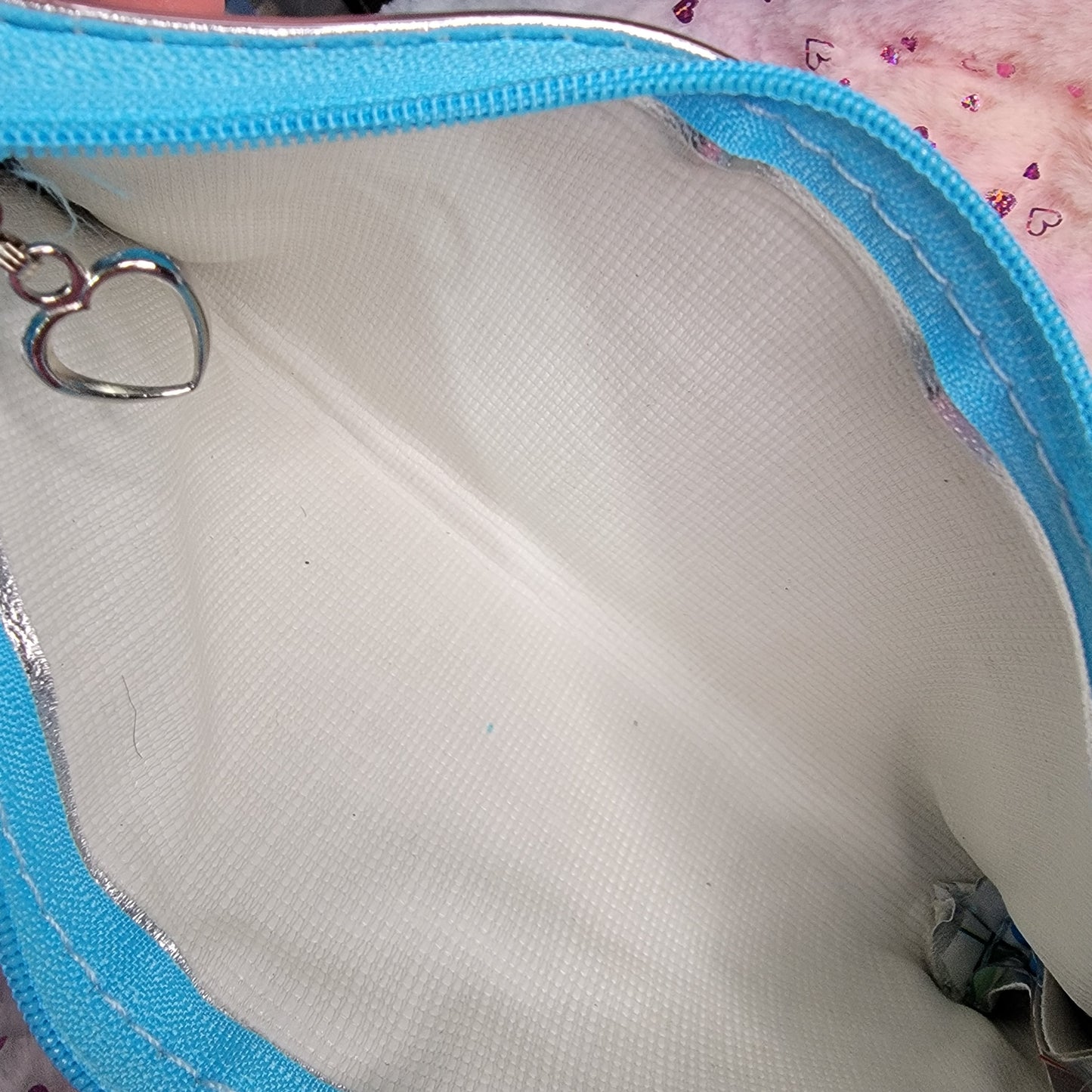 Silver Vinyl Pencil Pouch, Kawaii Style