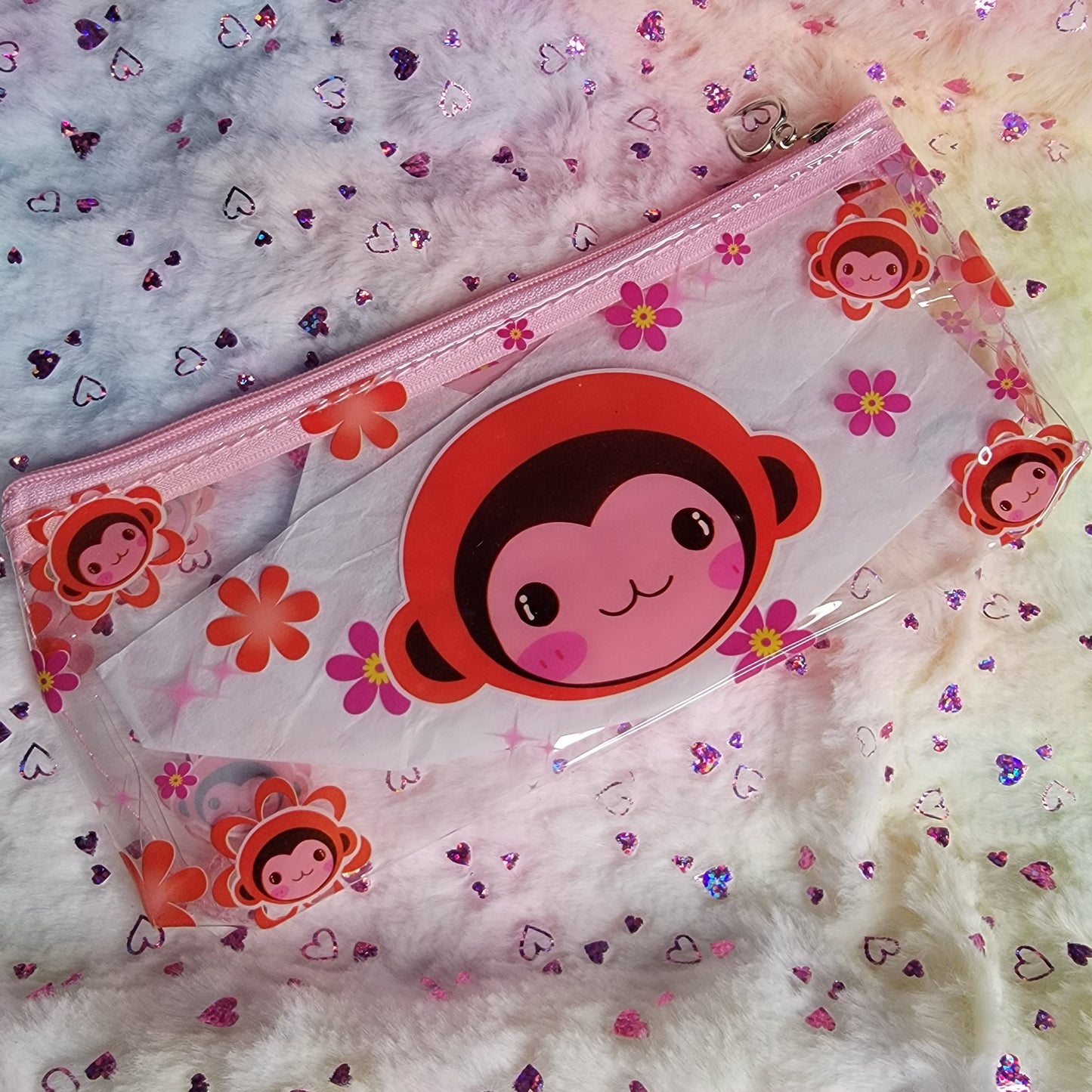 Clear Vinyl Pencil Pouch, Kawaii Style