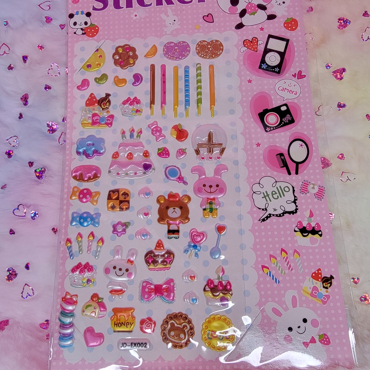 3D Animals and Desserts Themed Stickers