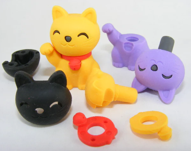 Maneki Neko Puzzle Erasers