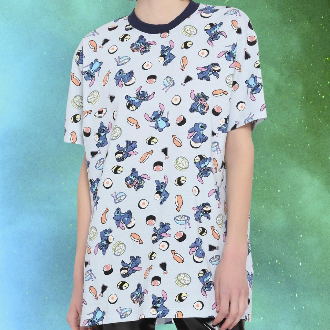 Disney Stitch Sushi Oversized Boyfriend Tee