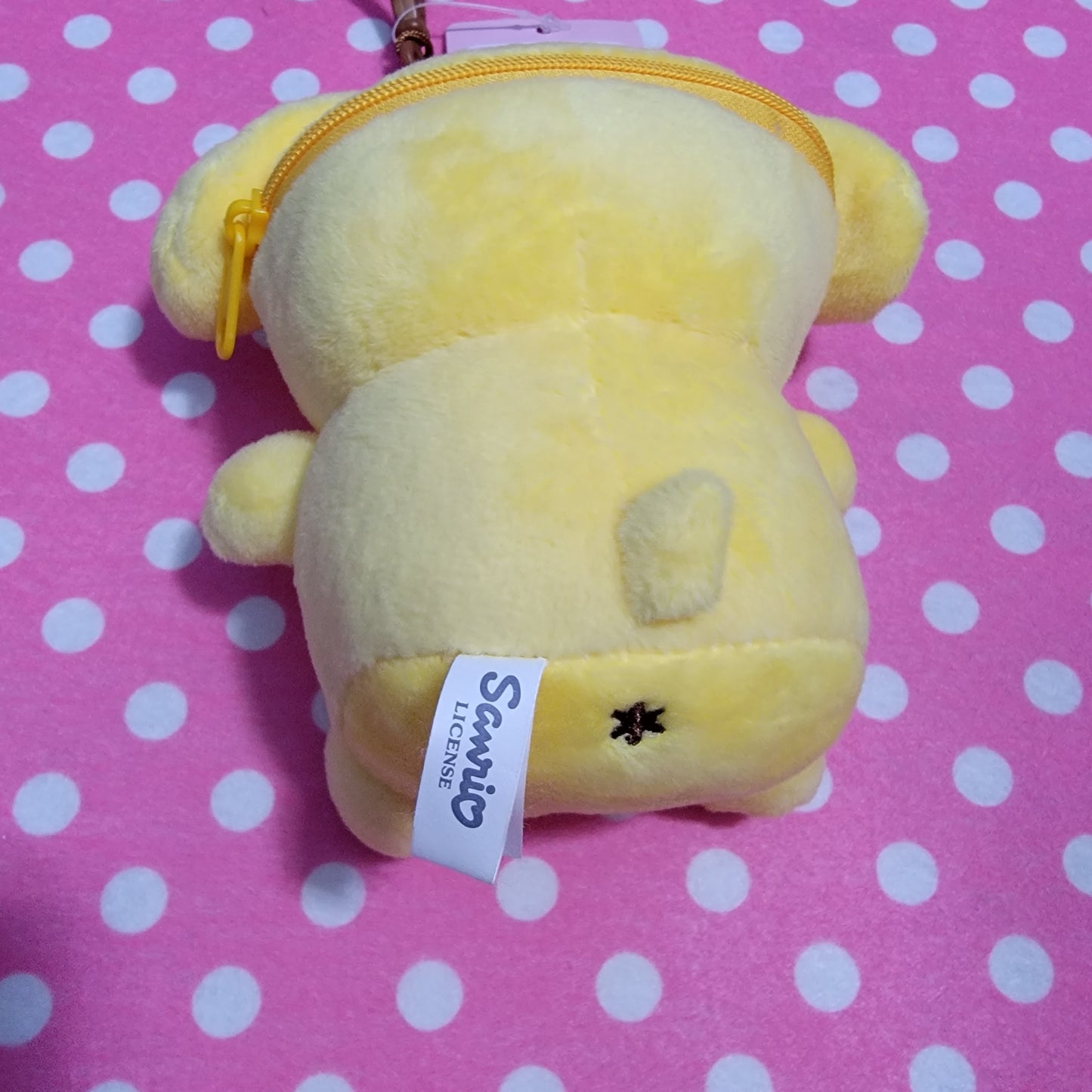 Sanrio Pompompurin Plush Backpack Clip Coin Pouch