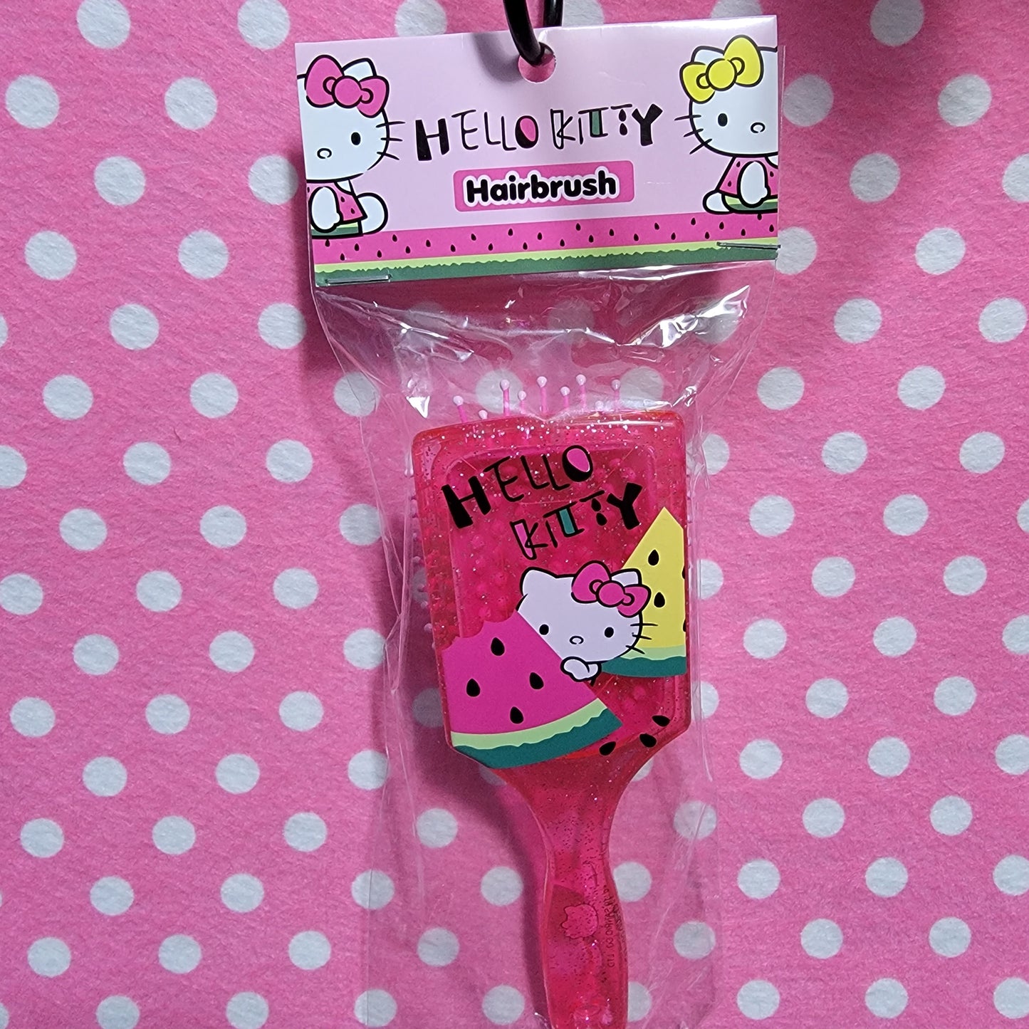 Sanrio Hello Kitty Watermelon Collection Hot Pink Hair Brush