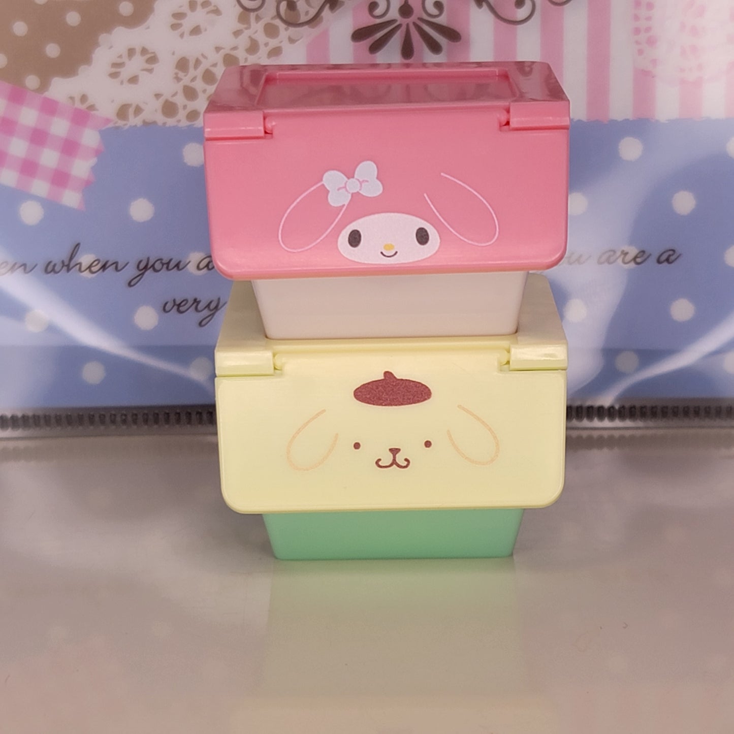 Sanrio Characters Stack Up and Line Up! Miniature Storage Bin Gachapon