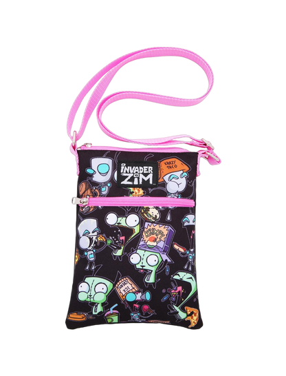 Bioworld x Invader Zim, GIR Snacks Passport Crossbody Bag