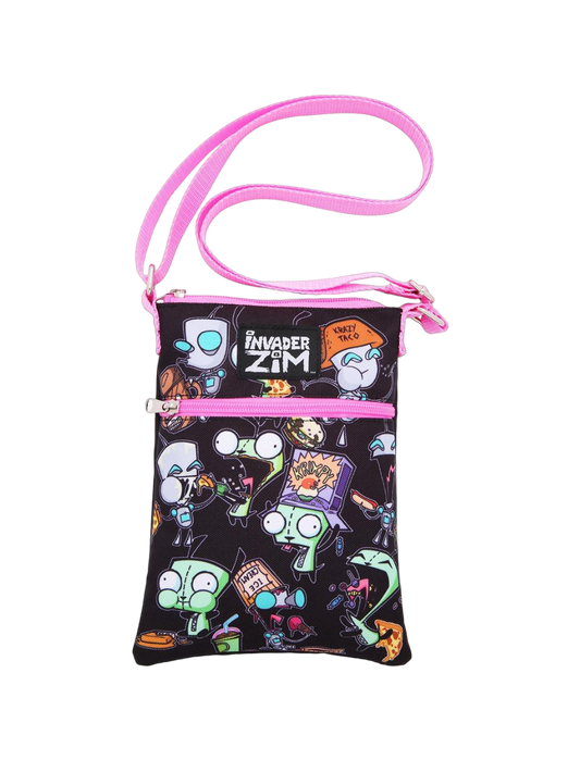 Bioworld x Invader Zim, GIR Snacks Passport Crossbody Bag