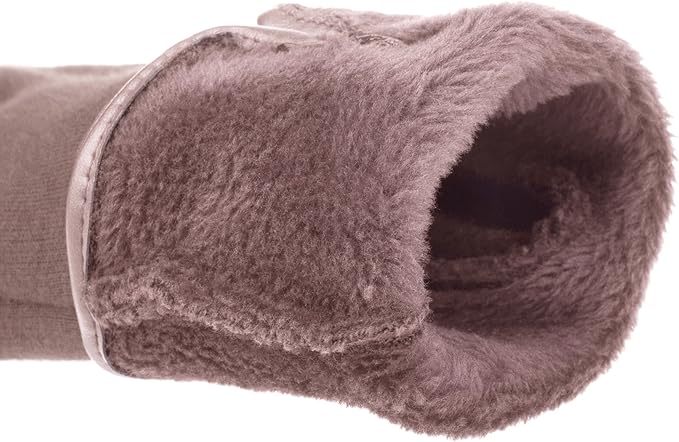 Dainty Ladies' Winter Touchscreen Gloves, Fleece Lined with Bow
