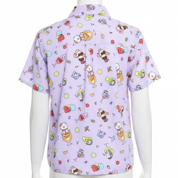 BT21 Fruity Drinks Button Up Top
