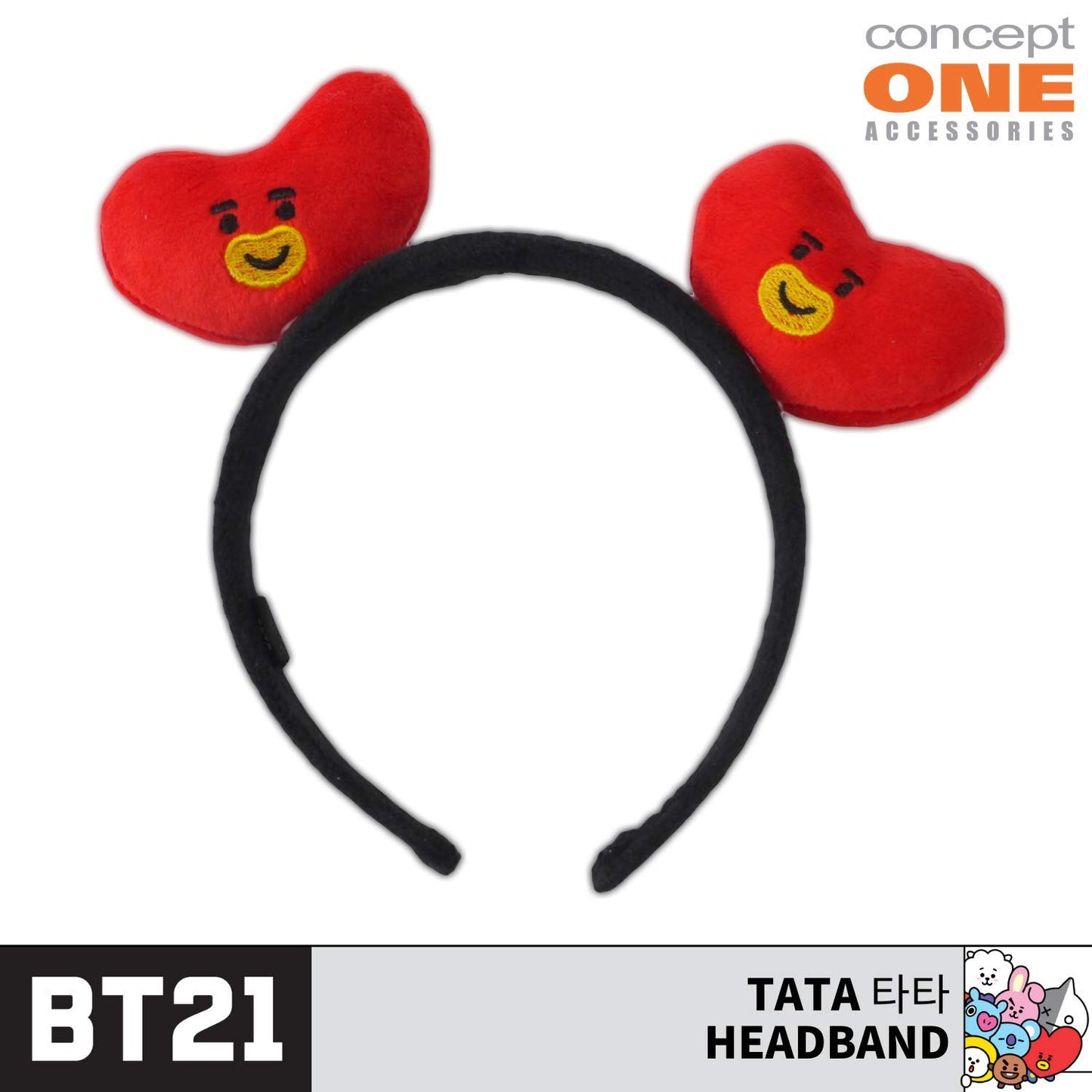 BT21 LINE FRIENDS 3D Plush Headband, TATA