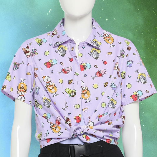 BT21 Fruity Drinks Button Up Top
